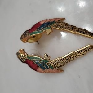 Parrott post earrings